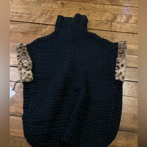 cheetah print turtle neck